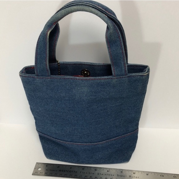 Blue Denim Sunny Hawaii “The Girls” Bag with embroidery and matching coin purse - Picture 11 of 13